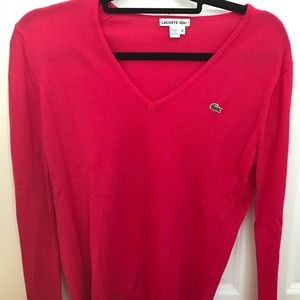 Lacoste Wool V-Neck Sweater